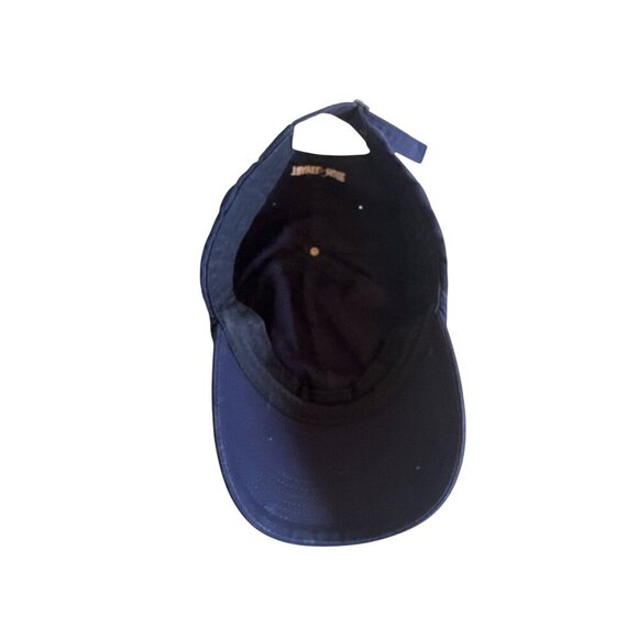 Navy Blue "Travel More" Embroidered Baseball Cap With Adjustable Strap Cotton Bl - Picture 4 of 5